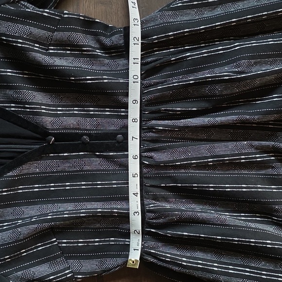 Lulu's Black Striped V-Neck Midi Dress - Picture 6 of 8